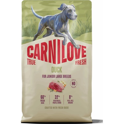 Carnilove True Fresh Dog Dry Duck for Junior Large breeds 4 kg