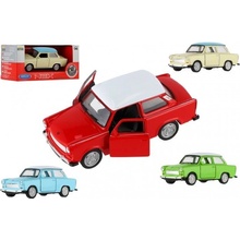 Welly Dromader Auto Trabant 601 Klasic kov plast 11cm 39 na volný chod 4 barvy v krabičce 15x7x7cm 1:34