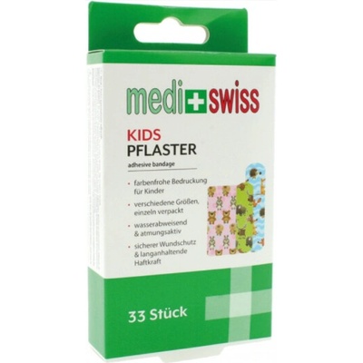 Medi Swiss Dětské náplasti ve 3 tvarech 33 ks