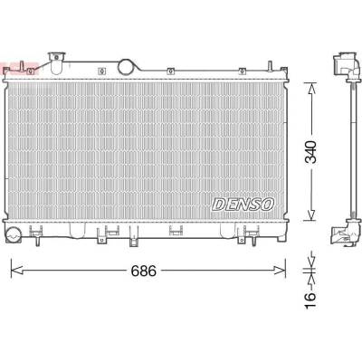Chladič, chlazení motoru DENSO DRM36021