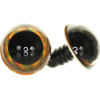 Oči metalické zlatohnědé 18 mm