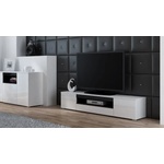 Cama meble Стойка за телевизор Cama VIVA 180 бяло/бял гланц + черен (R VIVA BI/BI+CZ)