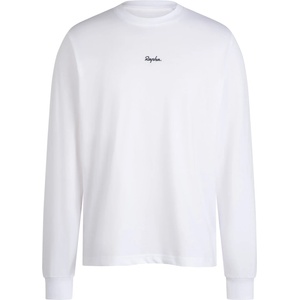 Rapha Мъжка блуза с дълъг ръкав Rapha Long Sleeve Cotton T-Shirt Longsleeve - White / Black (217-0285-0311)