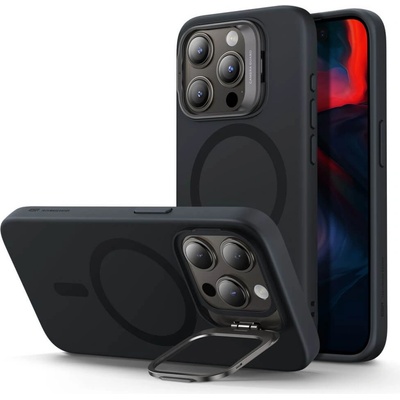 ESR Cloud Kickstand Halolock MagSafe Case - силиконов (TPU) калъф с MagSafe за iPhone 15 Pro Max (черен)