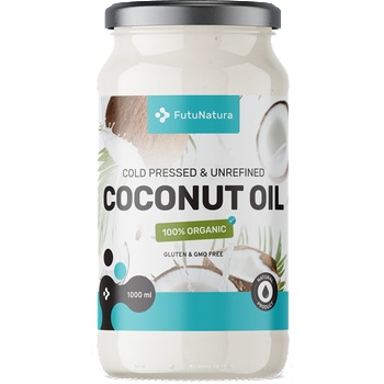 FutuNatura Био кокосово масло - студено пресовано, неподправено - 1.000 мл
