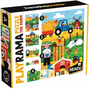 Headu Образователен пъзел Headu Playrama - Ферма, 40 части (HMU59032) - baby
