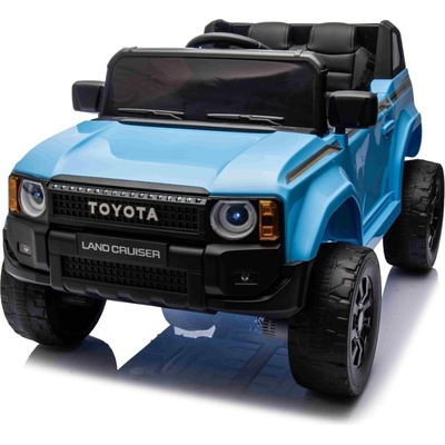 Toyota Land Cruiser 12V Акумулаторен Джип, Син, Широка Седалка, 2.4 GHz Дистанционно, Bluetooth, Литиева Батерия, LED Светлини и Окачване (45896589)