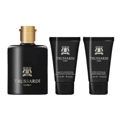 Trussardi Uomo 2011 Подаръчен комплект Тоалетна вода 100ml + Душ гел 200ml + Афтършейв балсам 200ml, мъже