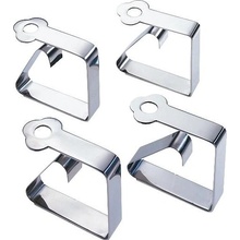 Wenko Klipy na ubrus 6x2 cm stříbrné 4 ks