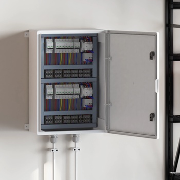 Image 1 of vidaXL Контролен шкаф Сив 57 x 24, 5 x 70 см ABS пластмаса (4106504)