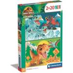 Clementoni Клементони: СуперЦвят Юрски свят - 2 x 20 части пъзел (24810)