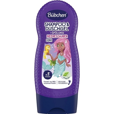 Bübchen Kids šampón a sprchovací gél 2v1 Malá morská panna 230 ml