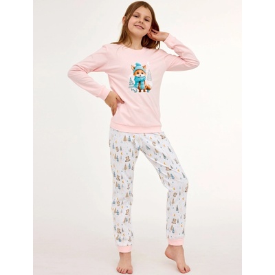 Cornette pyžamo dívčí 592/192 Fox růžové