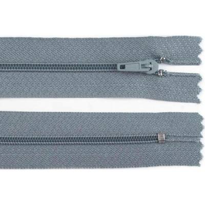 Pro Háčkování Spirálový zip pinlock No 3 délka 30 cm šedý neutrální