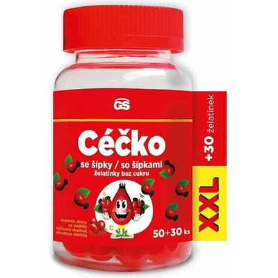 GS Céčko so šípkami želatínky bez cukru XXL 50 + 30 ks