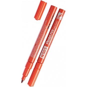 Image 1 of Pentel Перманентен маркер Pentel N50S червен, 1.0 mm, с метално тяло