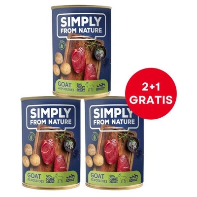 Simply From Nature Kozie mäso a zemiaky 3 x 400 g