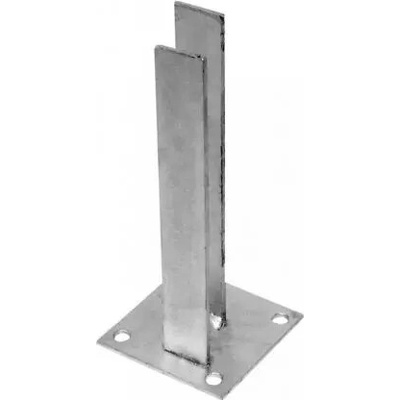 Patka Zn k montáži čtyřhranného sloupku na betonový základ 60x40mm