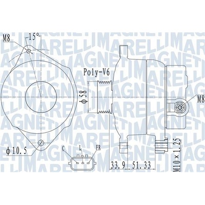 Alternátor MAGNETI MARELLI 063732138010