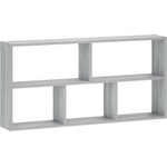 vidaXL Стенен рафт Сив Сонома 102 x 17 x 50 см Инженерна дървесина (8015133)