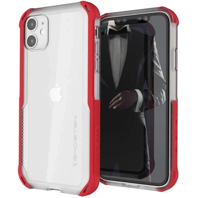 Ghostek Cloak 4 Case - хибриден удароустойчив кейс за iPhone 11 (прозрачен-червен)