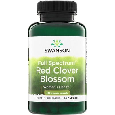 Swanson Red Clover Blossom Červený Jetel 430 mg 90 kapslí