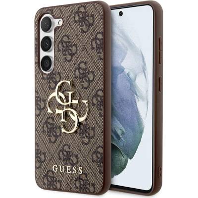GUESS Гръб Guess PU 4G Metal Logo Case за Samsung Galaxy S24 Plus - Кафяв