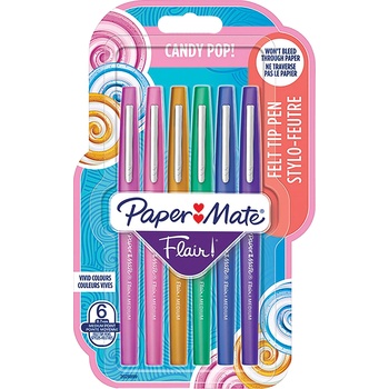 Newell Флумастри Papermate Flair 6 цвята, candy pop (31303-А-CANDY POP)