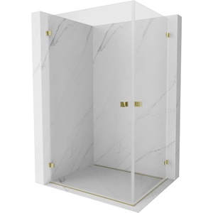 Mexen Lunar-B Duo душ кабина с врата 100 х 85 см, прозрачна, златна - 832-100L-085P-50-00 (832-100L-085P-50-00)