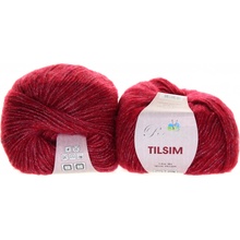 Rozetti Tilsim 362-06 tmavší červená se stříbrnou