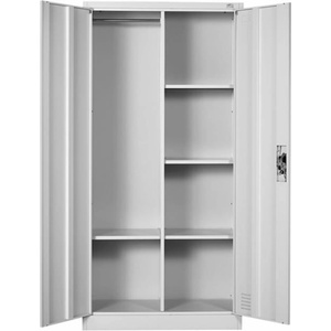 RFG Гардероб RFG, метален, с 4 рафта, 90 х 45 х 185 cm, сив