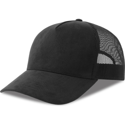 Atlantis Headwear Rapper Suede-S 5 panelová Trucker COT33026100299-black Černá