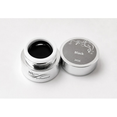 NL nails professional Uv Led barevný gel black 5ml