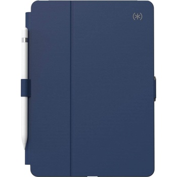 Speck Balance Folio Case - текстилен калъф и поставка за iPad 8 (2020), iPad 7 (2019) (син-сив)