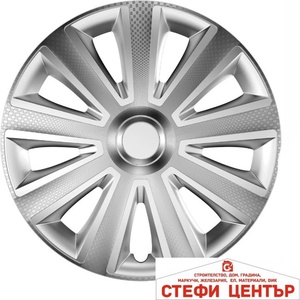 Versaco Тасове за джанти 14'' Versaco Carbon Aviator - Silver (56351) - steficenter