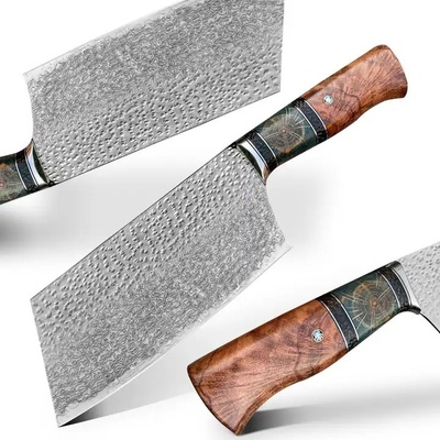 IZMAEL Damaškový kuchynský sekáčik MASTERPIECE Kohaku Hnedá 17.6 cm