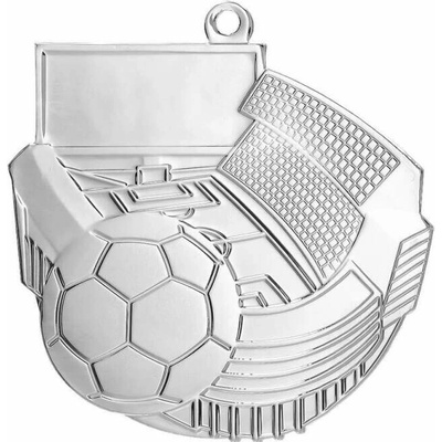 MMC6067 Strieborná futbalová medaila 60 × 56 mm