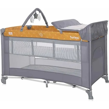 Image 1 of Lorelli Бебешка кошара на 2 нива Lorelli - Torino Plus, Lemon curry floral (10080472215)