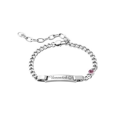 Šperky4U Personalizovaný ocelový náramek s destičkou - OPA1844