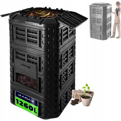 Kadax 1 komorový 1260 l černý