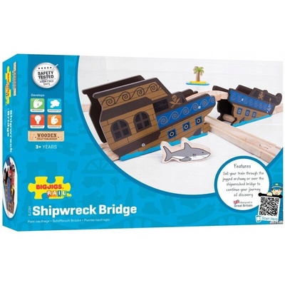 Bigjigs Rail Most Vrak lodě