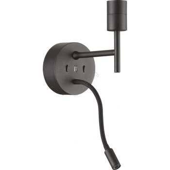 Image 1 of Ideal Lux - LED Гъвкава лампа с к-кт за монтаж 1xE27/42W+LED/3W/230V USB черен (ID259826)