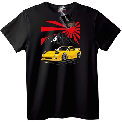 NOONEBRAND Тениска с Жълта Кола и Фуджи - XS, Black