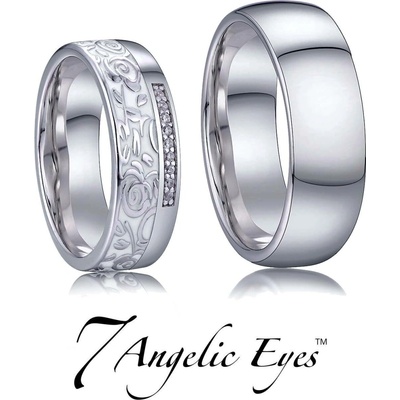 7 Angelic Eyes Stříbrný dámský snubní prsten 038 Meghan