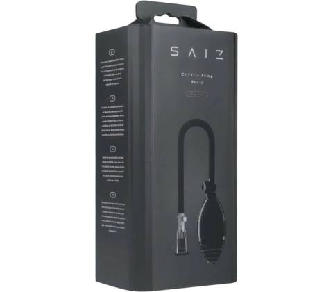 Saiz Basic - vaginálna pumpa priehľadná-čierna