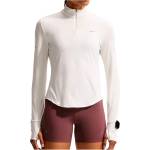 Nike Дамска тениска Nike Women's Swift Dri-Fit UV 1/2-Zip Running Top Running shirt - Sail / Reflective Silver (916-4765-1014)