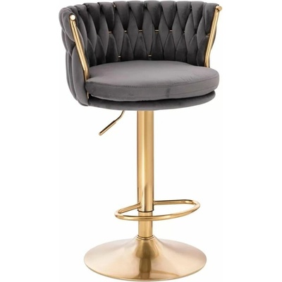 LuxuryForm Design Lyon Velur na zlatom tanieri tmavo šedá