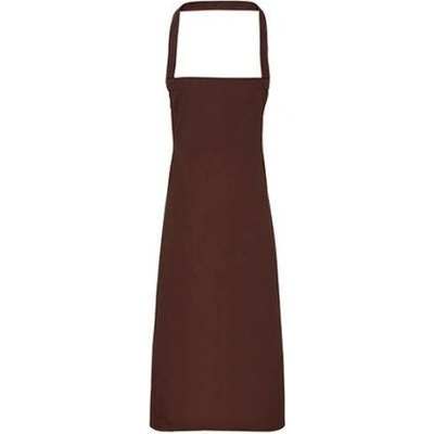 Premier Workwear Zástěra s laclem z biobavlny bez kapsy PR102 Brown Pantone 476 60x87cm