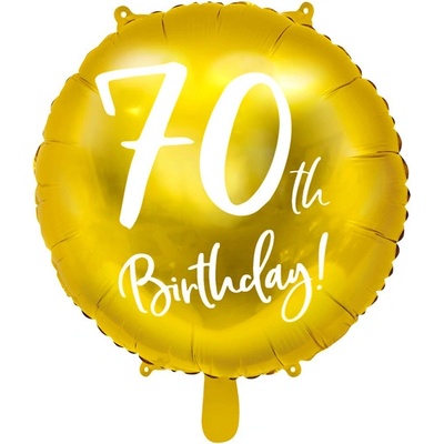 PartyDeco Fóliový balón 70tka zlatý