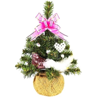 LAALU Vánoční stromek zdobený v květináči TINY 2 13 ks ozdob 25 cm